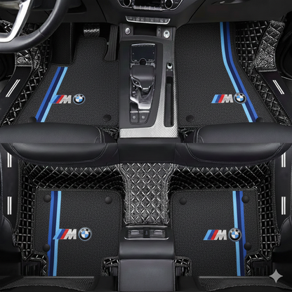 Covorașe auto din PVC, all-weather, cu strat dublu – set față și spate, covorașe auto din piele, acoperire completă, impermeabile, tip carpetă auto