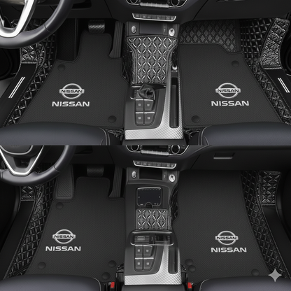 Covorașe auto din PVC, all-weather, cu strat dublu – set față și spate, covorașe auto din piele, acoperire completă, impermeabile, tip carpetă auto