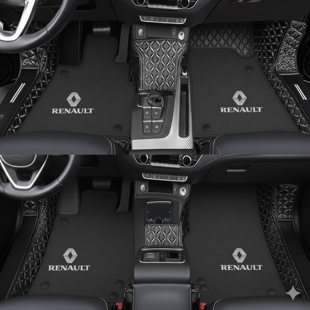 Covorașe auto din PVC, all-weather, cu strat dublu – set față și spate, covorașe auto din piele, acoperire completă, impermeabile, tip carpetă auto