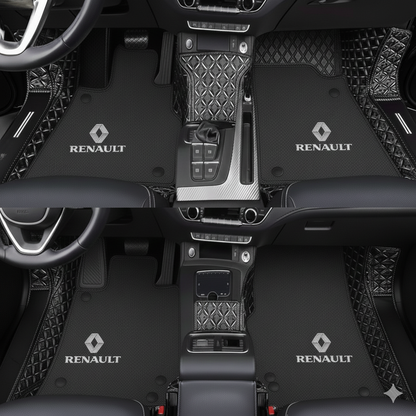 Covorașe auto din PVC, all-weather, cu strat dublu – set față și spate, covorașe auto din piele, acoperire completă, impermeabile, tip carpetă auto