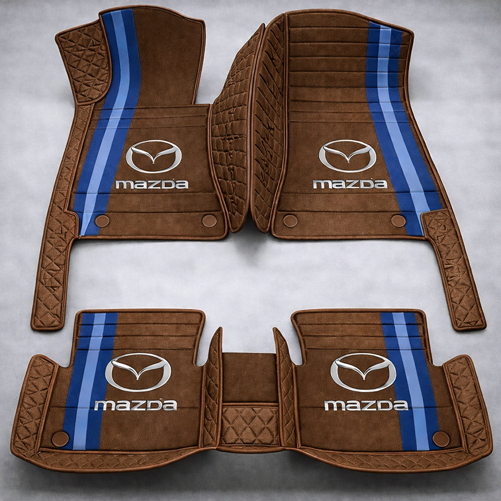 Covorașe auto premium din PVC și piele, all-weather, impermeabile – set complet față și spate