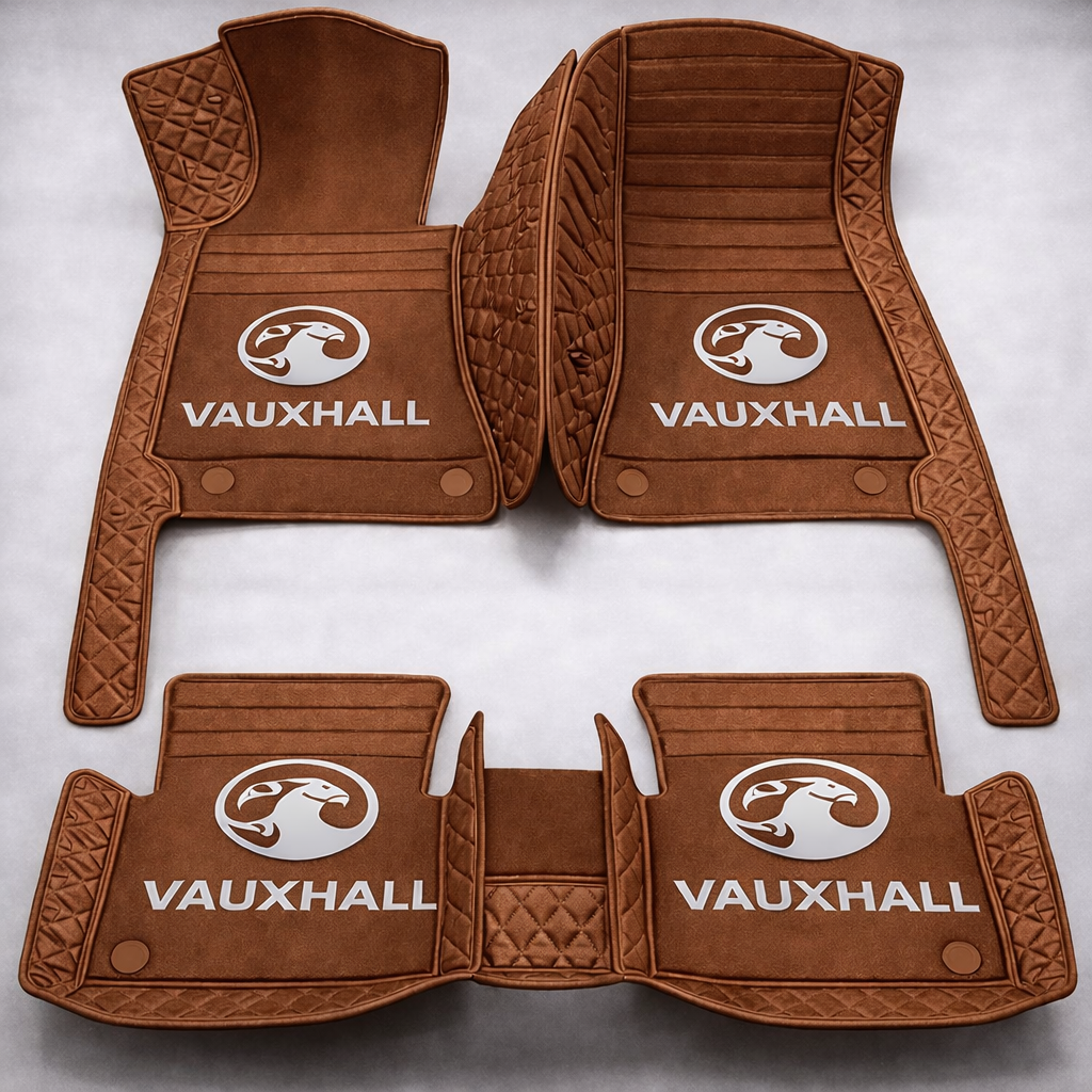 Covorașe auto premium din PVC și piele, all-weather, impermeabile – set complet față și spate