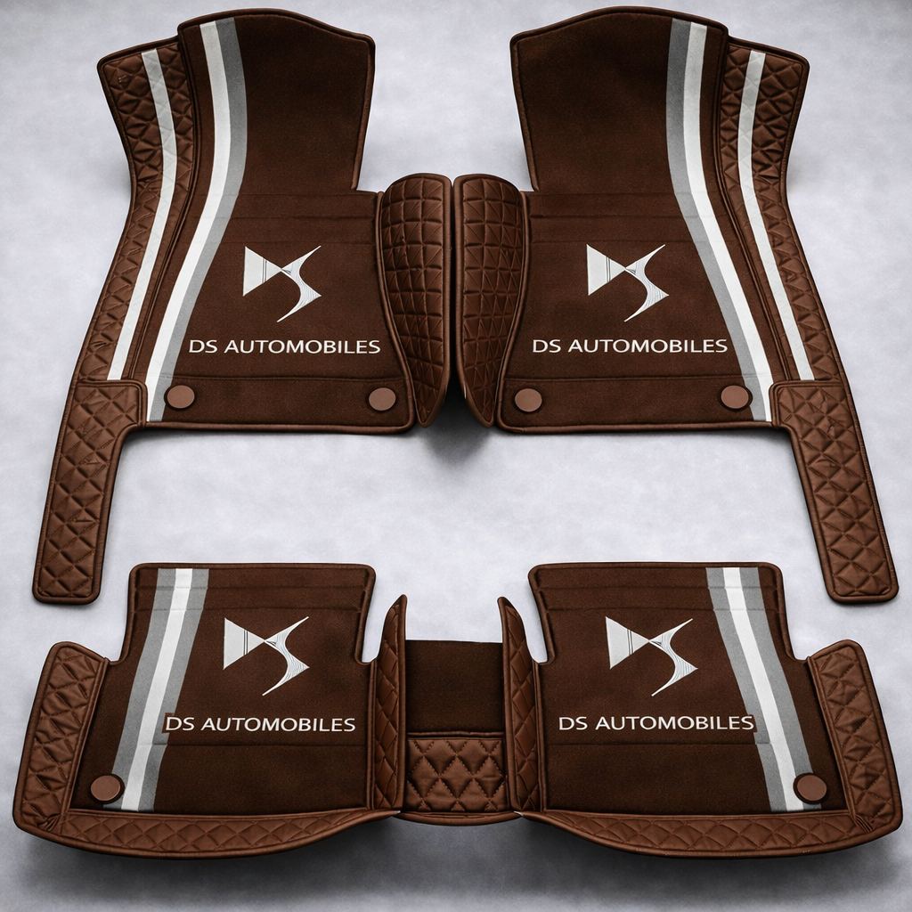 Covorașe auto premium din PVC și piele, all-weather, impermeabile – set complet față și spate