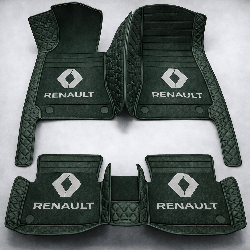 Covorașe auto premium din PVC și piele, all-weather, impermeabile – set complet față și spate