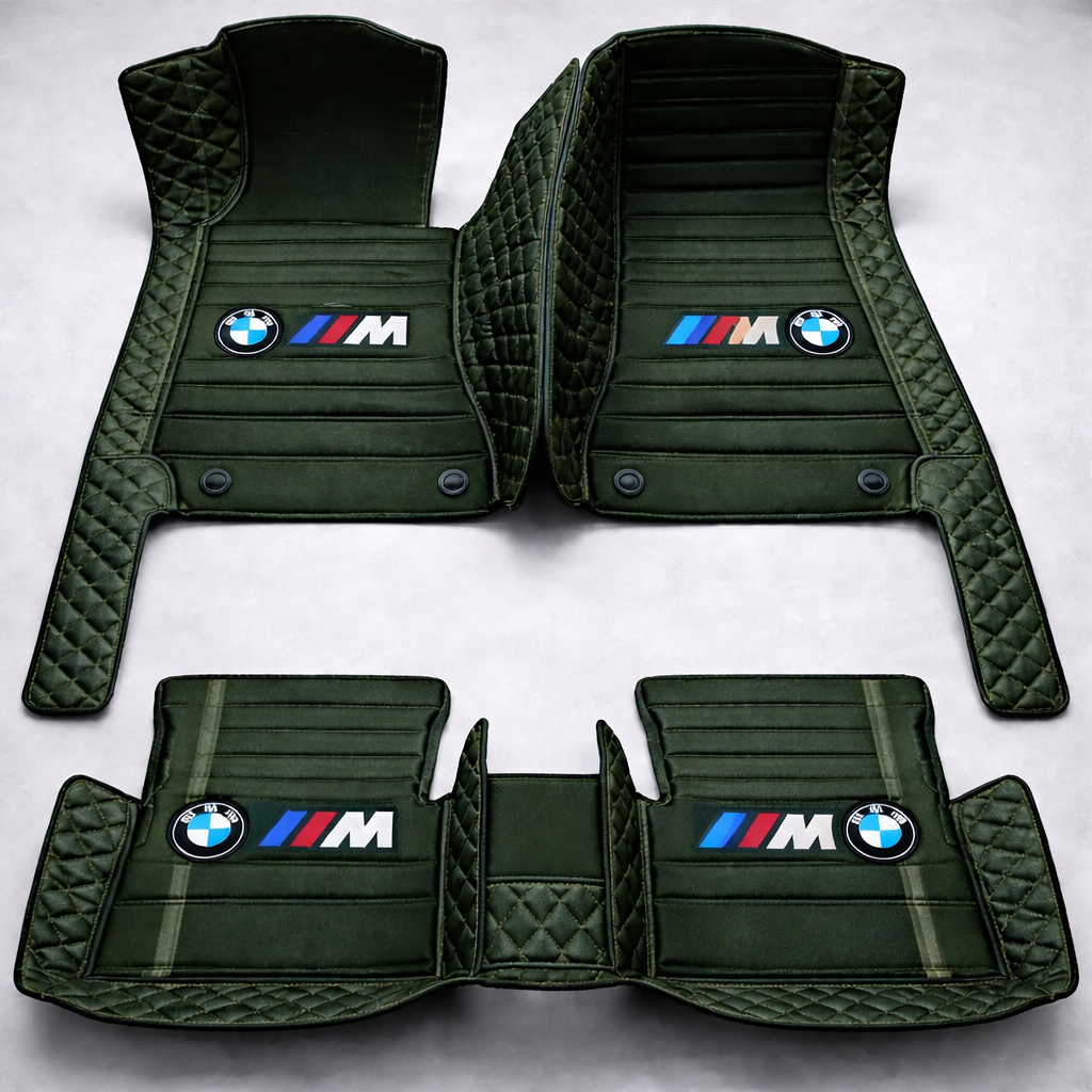 Covorașe auto premium din PVC și piele, all-weather, impermeabile – set complet față și spate