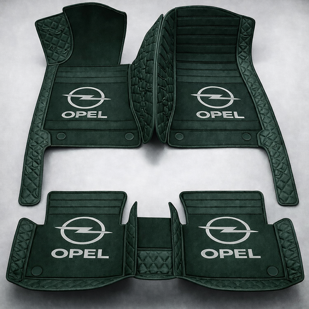 Covorașe auto premium din PVC și piele, all-weather, impermeabile – set complet față și spate