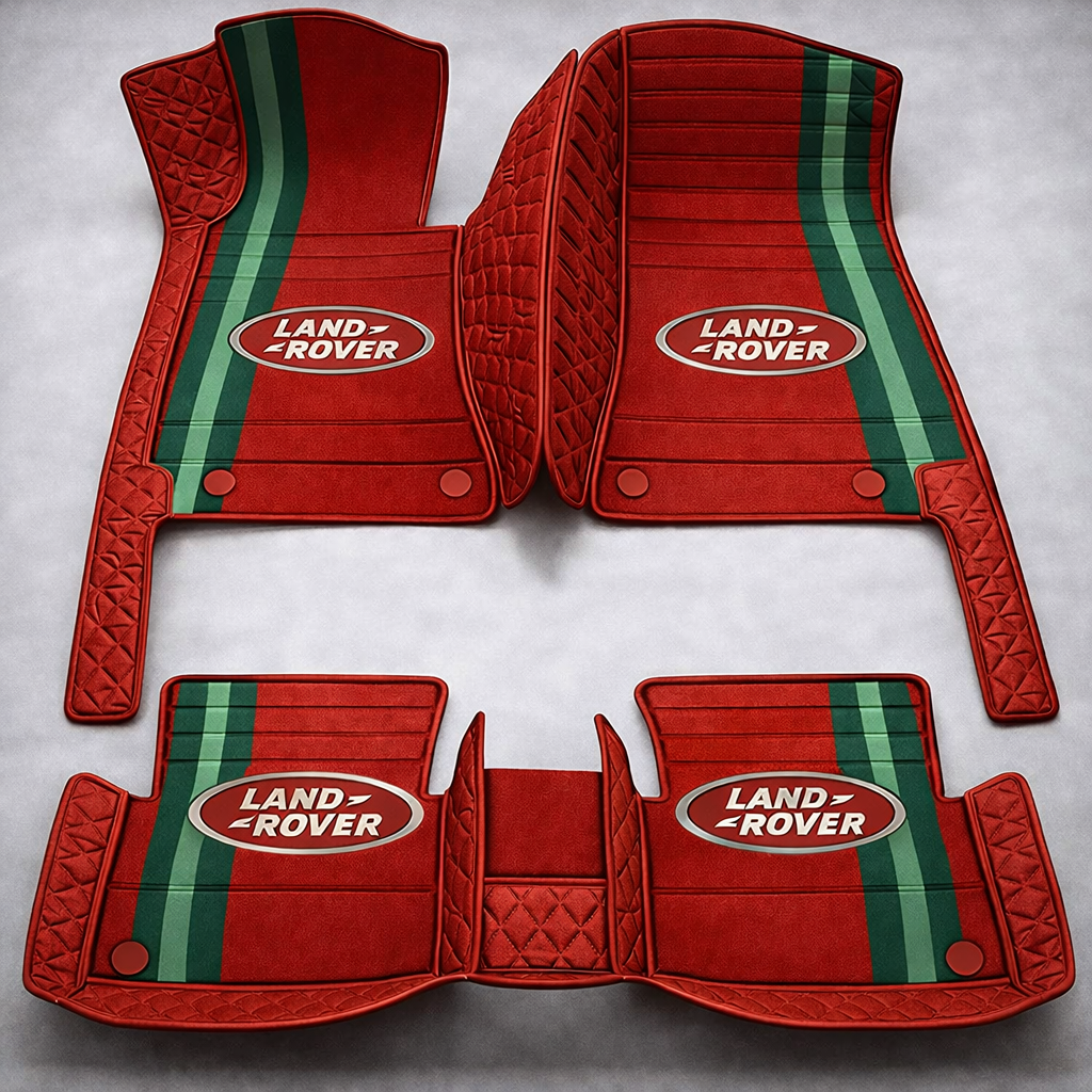 Covorașe auto premium din PVC și piele, all-weather, impermeabile – set complet față și spate