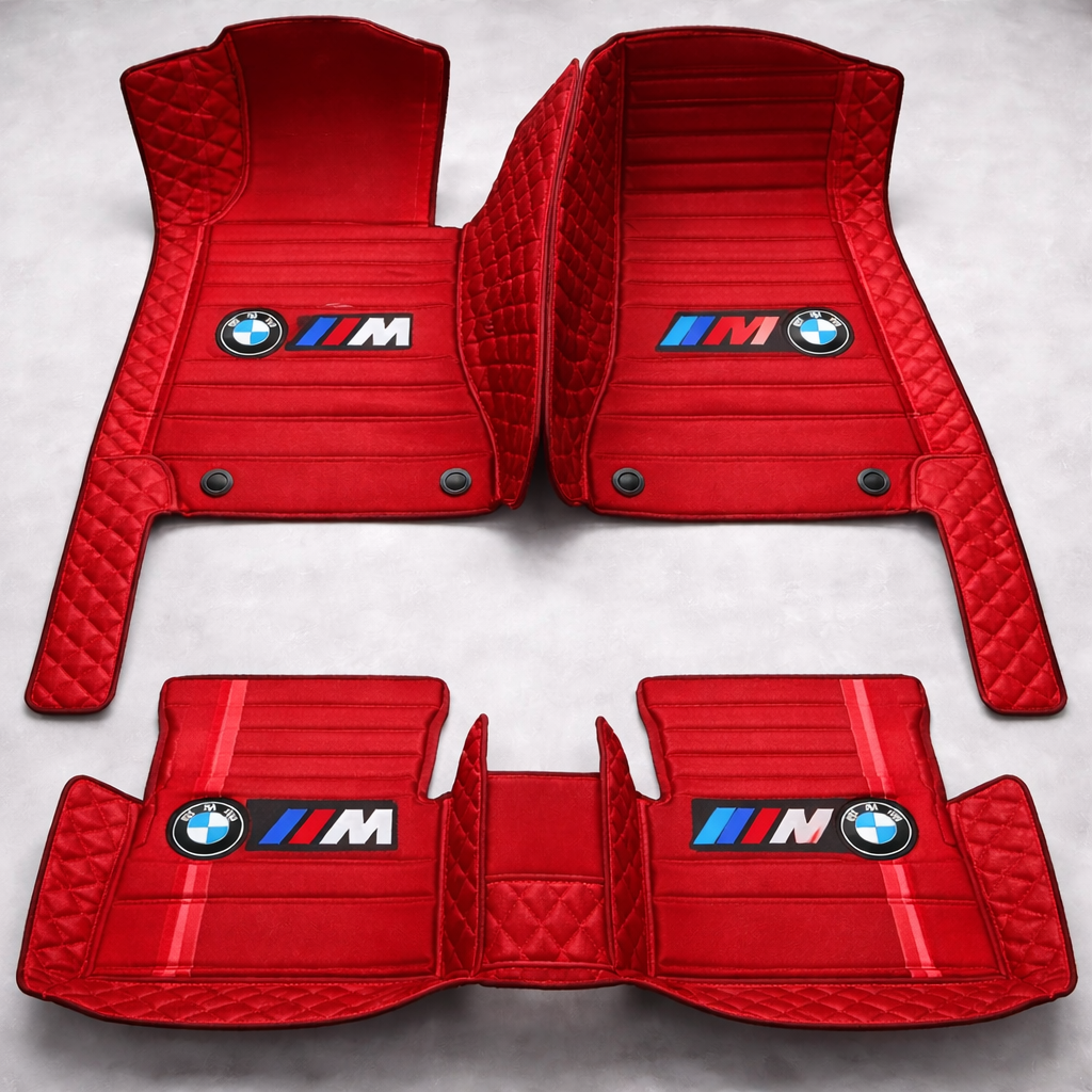 Covorașe auto premium din PVC și piele, all-weather, impermeabile – set complet față și spate