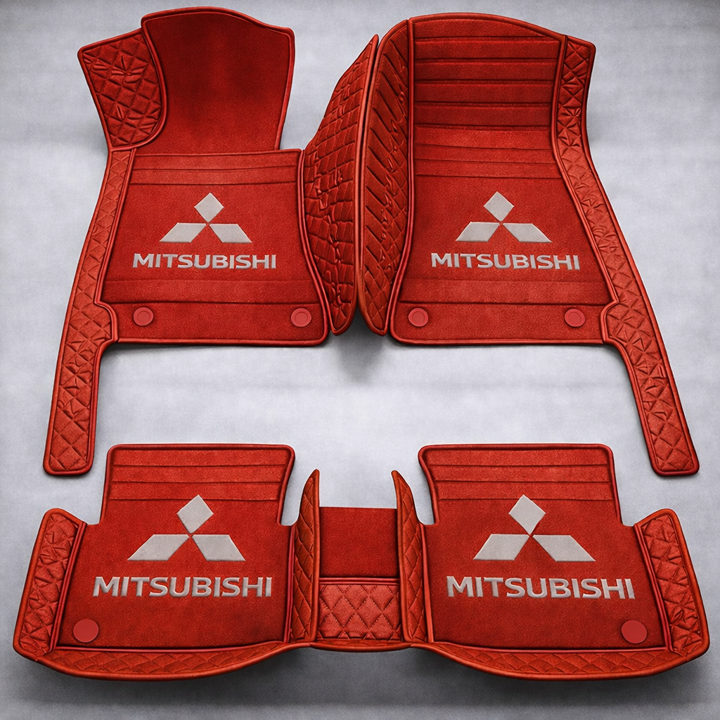 Covorașe auto premium din PVC și piele, all-weather, impermeabile – set complet față și spate