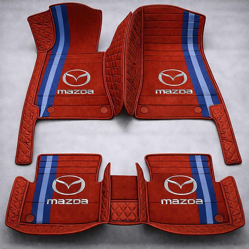 Covorașe auto premium din PVC și piele, all-weather, impermeabile – set complet față și spate