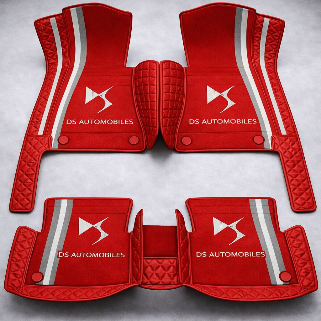 Covorașe auto premium din PVC și piele, all-weather, impermeabile – set complet față și spate